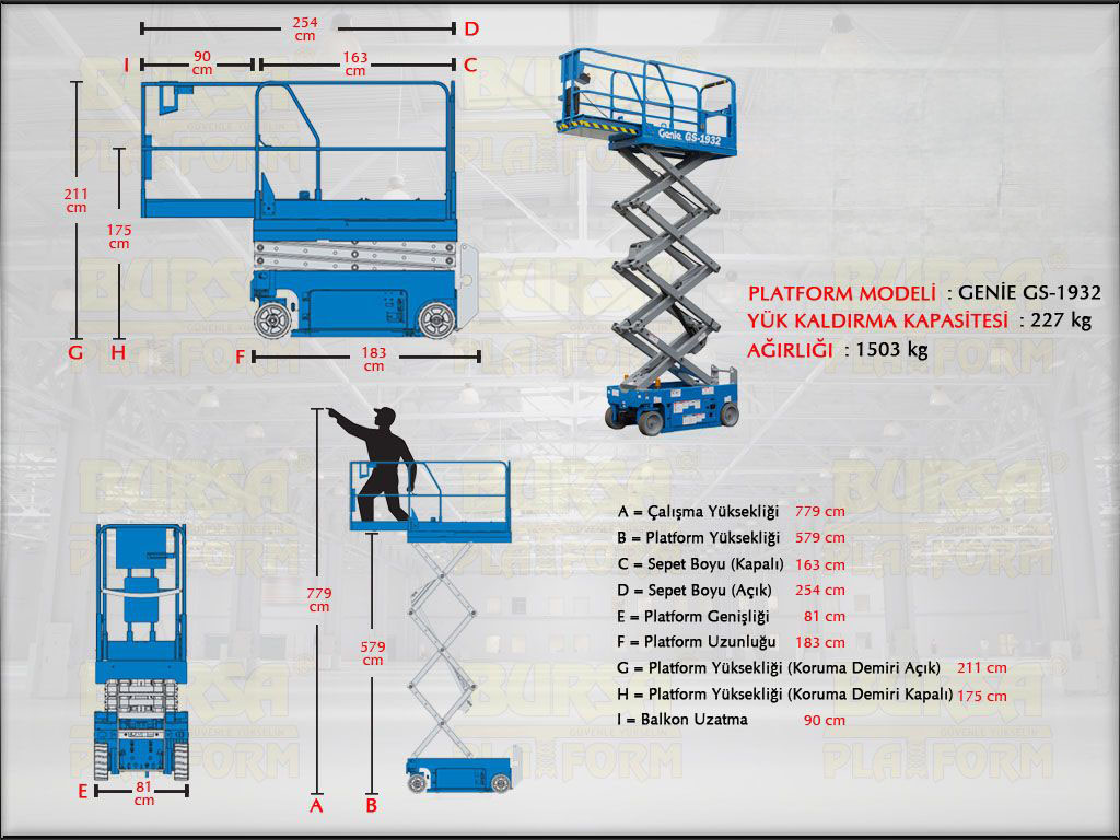 8 Metre Akl Makasl Manlift Platform