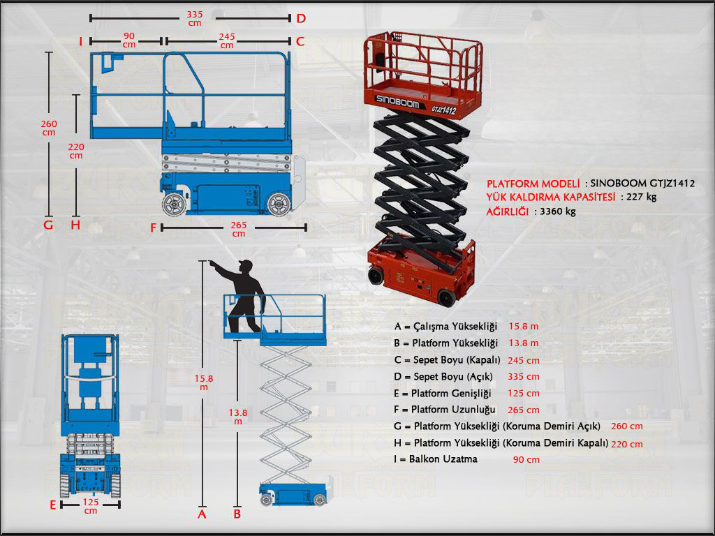 16 Metre Akl Makasl Manlift Platform
